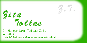 zita tollas business card